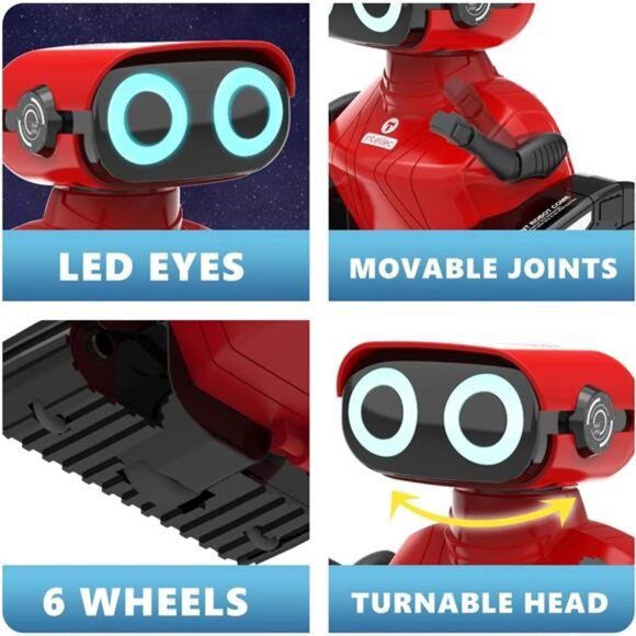 Robot Toys, Remote Control Robot Toy, RC Robots for Kids with LED Eyes - Picture 2 of 7